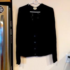 Kate spade open back lace cardigan
